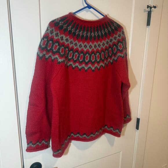 Vintage LL Bean Nordic Wool Fair Isle Sweater. Made in Bulgaria. Casual, Preppy - Picture 10 of 10